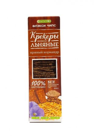 Крекеры льняные Пряный кориандр Витапром 100 гр
